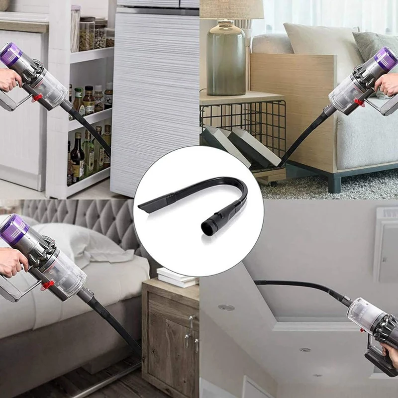 Kit de limpieza de coche con boquilla Flexible, manguera de extensión, plástico Gris, Compatible con Dyson V15, V11, V10, V8, V7