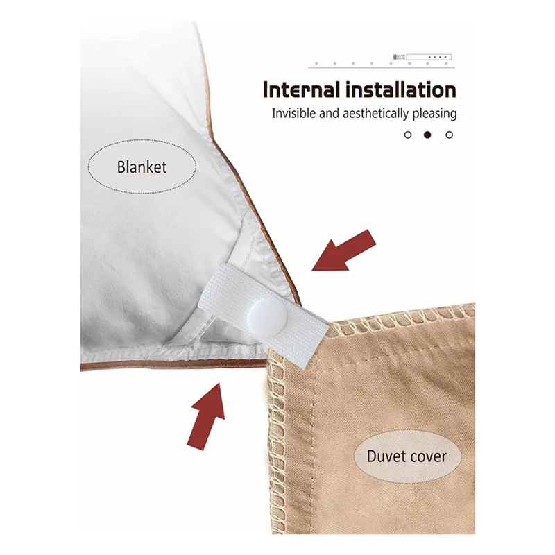 

EYFL-Duvet Snaps To Hold Comforter,Duvet Clips Fasteners Inside,Hacks To Keep Duvet Cover In Place,Quilt Clips,32Sets