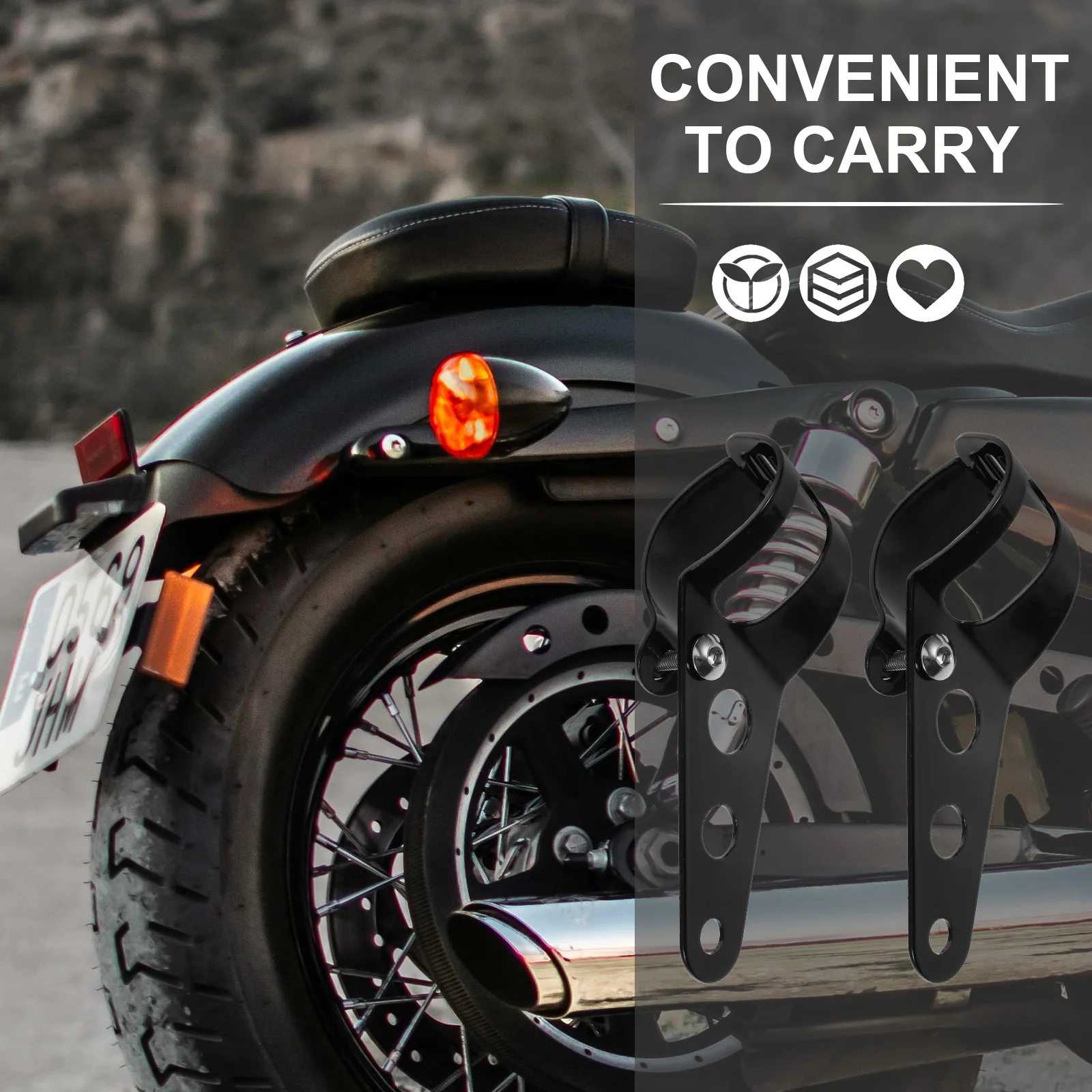

2pcs Motorcycle Headlight Bracket Aluminum Mount Adjustable Bike Support Frame Motorbike Spotlight Brackets Durable Lightweight