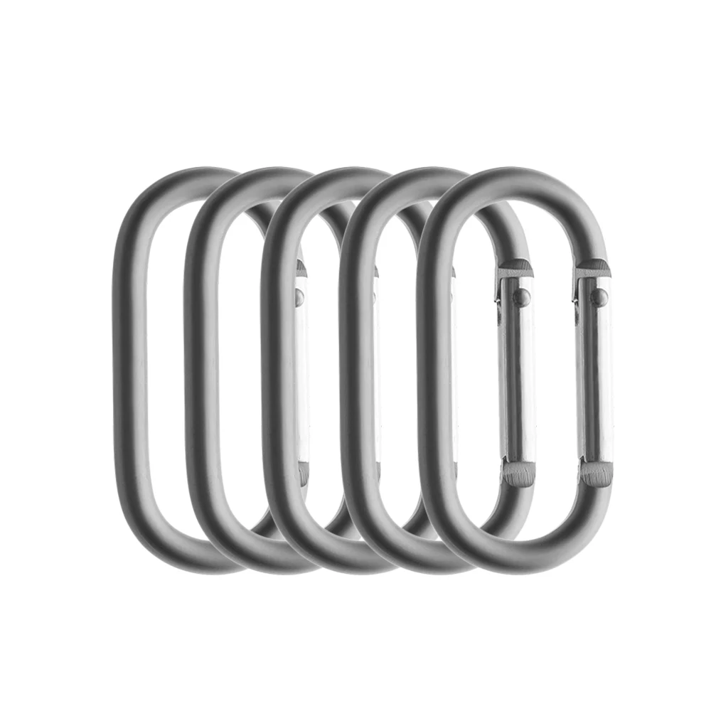 2/5/10Pcs Square-Ring Carabiner Buckles Spring Carabiners Snap Hooks Clip Keychain Backpack Pendant Mini Buckle Outdoor Tool