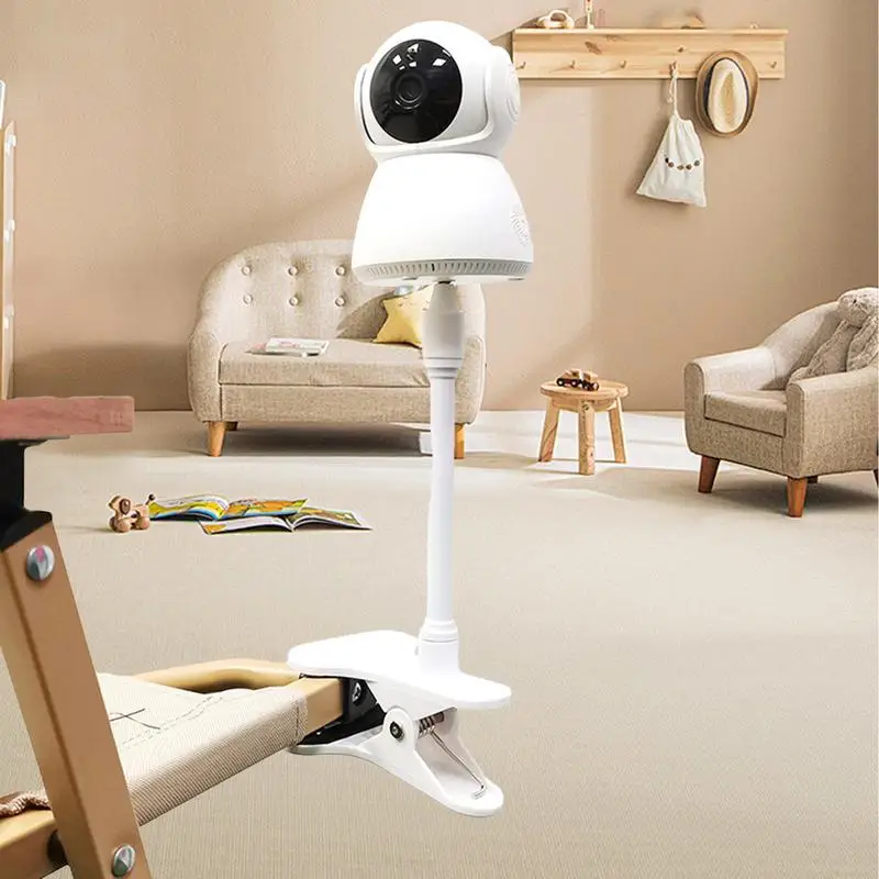 Protable Flexible Camera Clamp Mount Baby Monitor Camera Holder Stand Webcam Monitor Punch-free Bendable Bracket Base With Clip