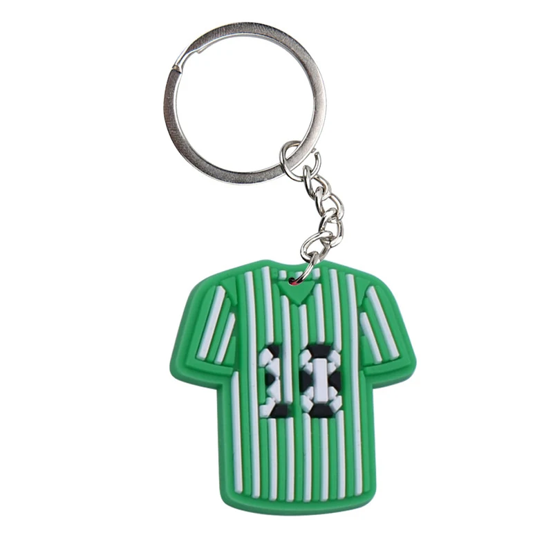 20 Pcs Soccer Keychains Key Ring Mini Soccer Ball Jersey Sneakers Trophy Keychain Bulk Football Key Holder for Kids Boys