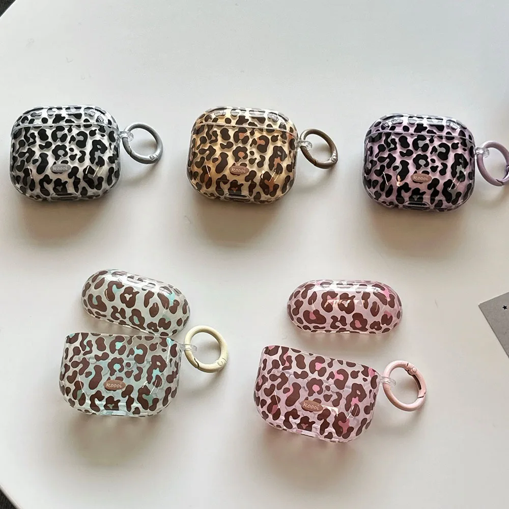 5 Farben Leopardenmuster imd Kopfhörerhülle kabellose Bluetooth-Ladebox für Apple Airpods 1 2 3 4 Pro 2nd 3rd Pro2 Pro3 Cover
