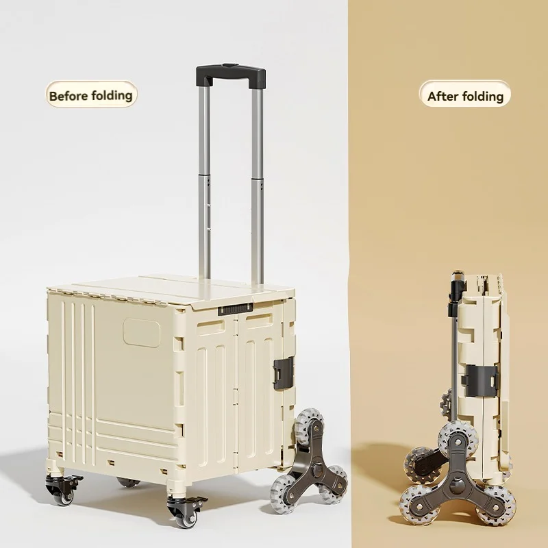 

Hot Sale Classic Foldable Trolley with Supermarket Multipurpose 4 & 8 Wheel Shopping Mountaineer with Platform and Lid