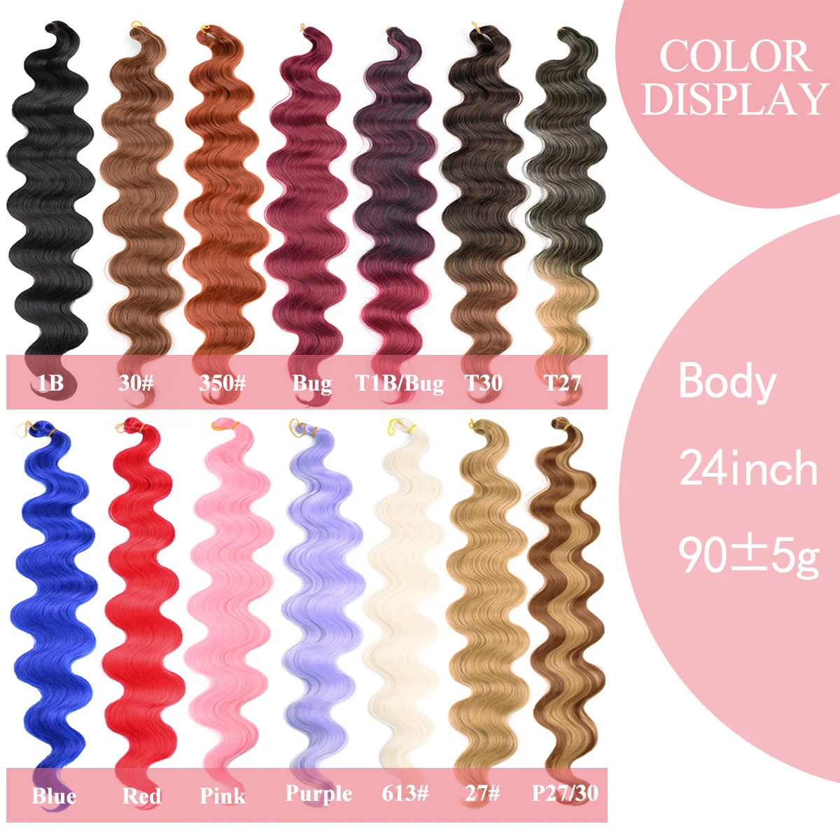 Körperwelle Häkelhaar 22 Zoll Weben Weiche Natürliche Synthetische Geflecht Haarverlängerungen Deep Ocean Wave Twist Crochet Braids Haar