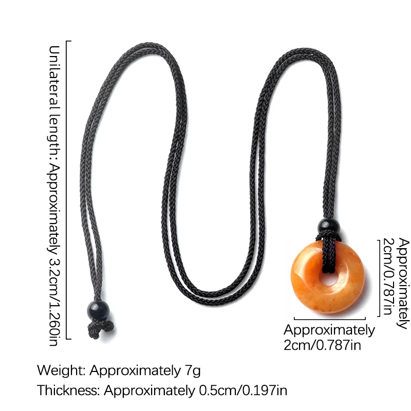 1pc 20mm Natural Stone Lucky Peace Pendant Jade Quartz Crystal Jewelry Charm Necklace Beads Pendants Handicrafts With Free Rope