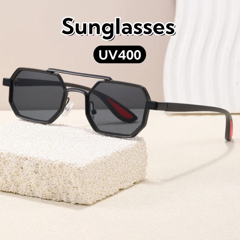 

Personality UV400 Sunglasses with Large Metal Frames Stage Performances Fashionable Street Photography Unisex Shades Glasses