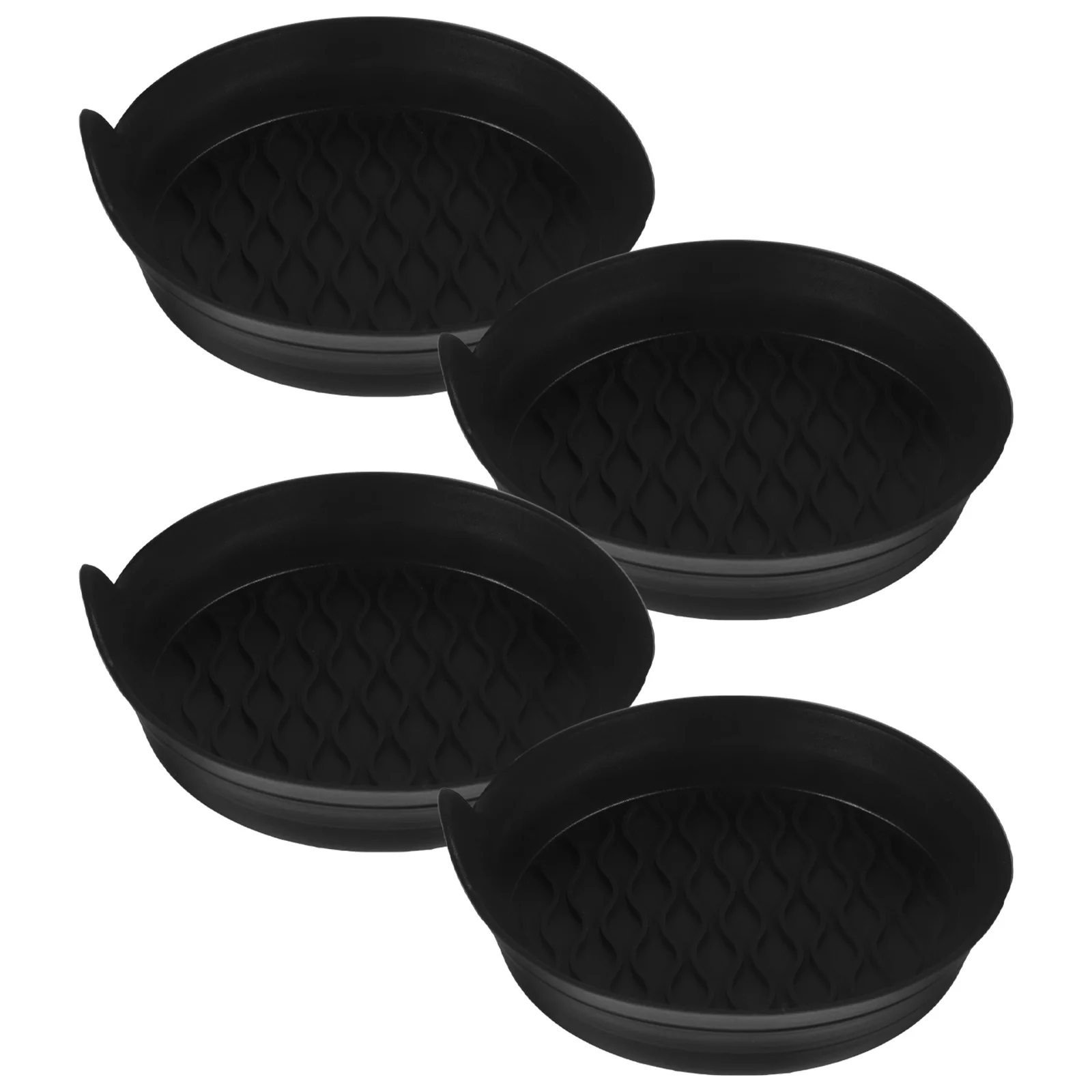 

4Pcs Silicone Car Cup Mats Anti-Skid Drink Coasters Heat Resistant Round Pads for Car Interior Key Holder Coasters for Drinks