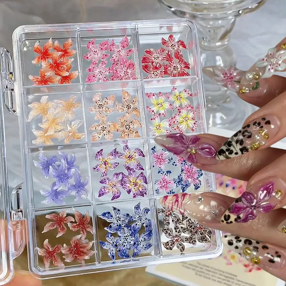 20/50/60/72 ثلاثية الأبعاد رصدت زهرة هالوين مسمار السحر ليوبارد طباعة هاواي الكركديه زنبق مسمار الفن زينة لتقوم بها بنفسك الأظافر لوازم 1 #1