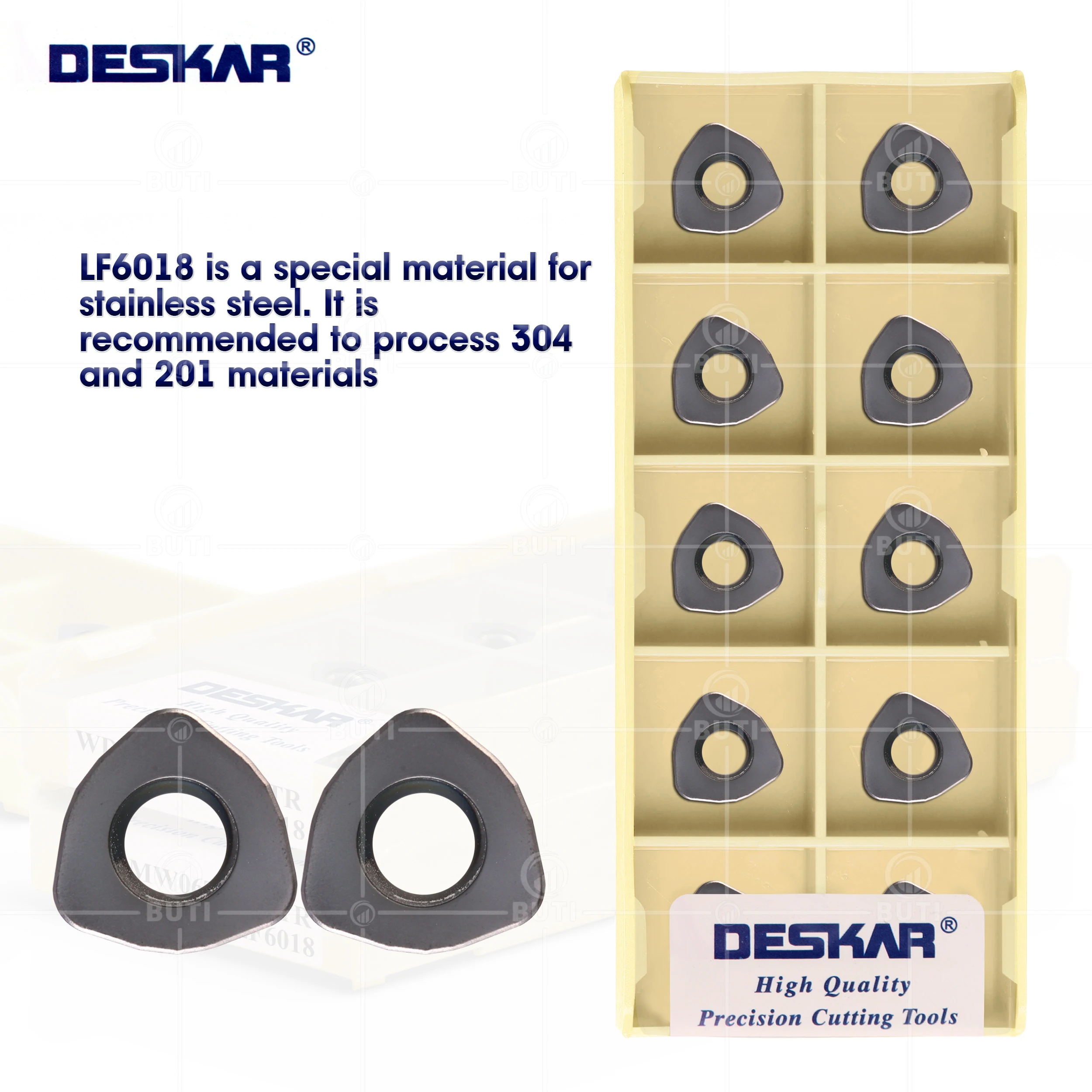 

DESKAR 100% Original WDMW06T320ZTR LF6018 CNC Lathe Cutter Milling Turning Tools Carbide Inserts Tool Parts For Stainless Steel