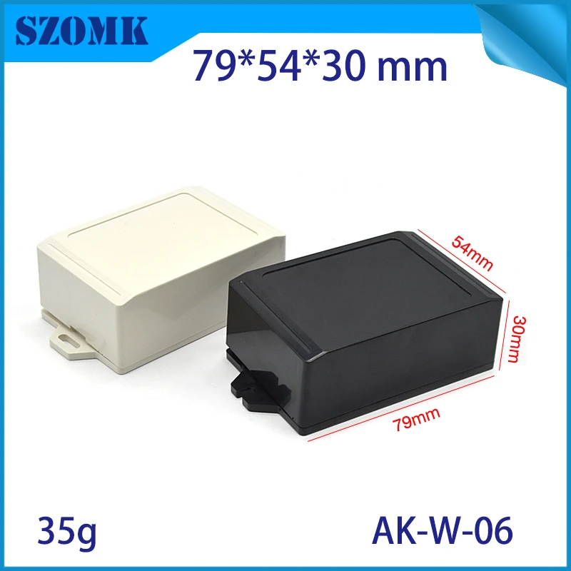 10 PCS 79*54*30mm abs plastic enclosure box szomk small electrical instrument housing for plastic pcb enclosure device box