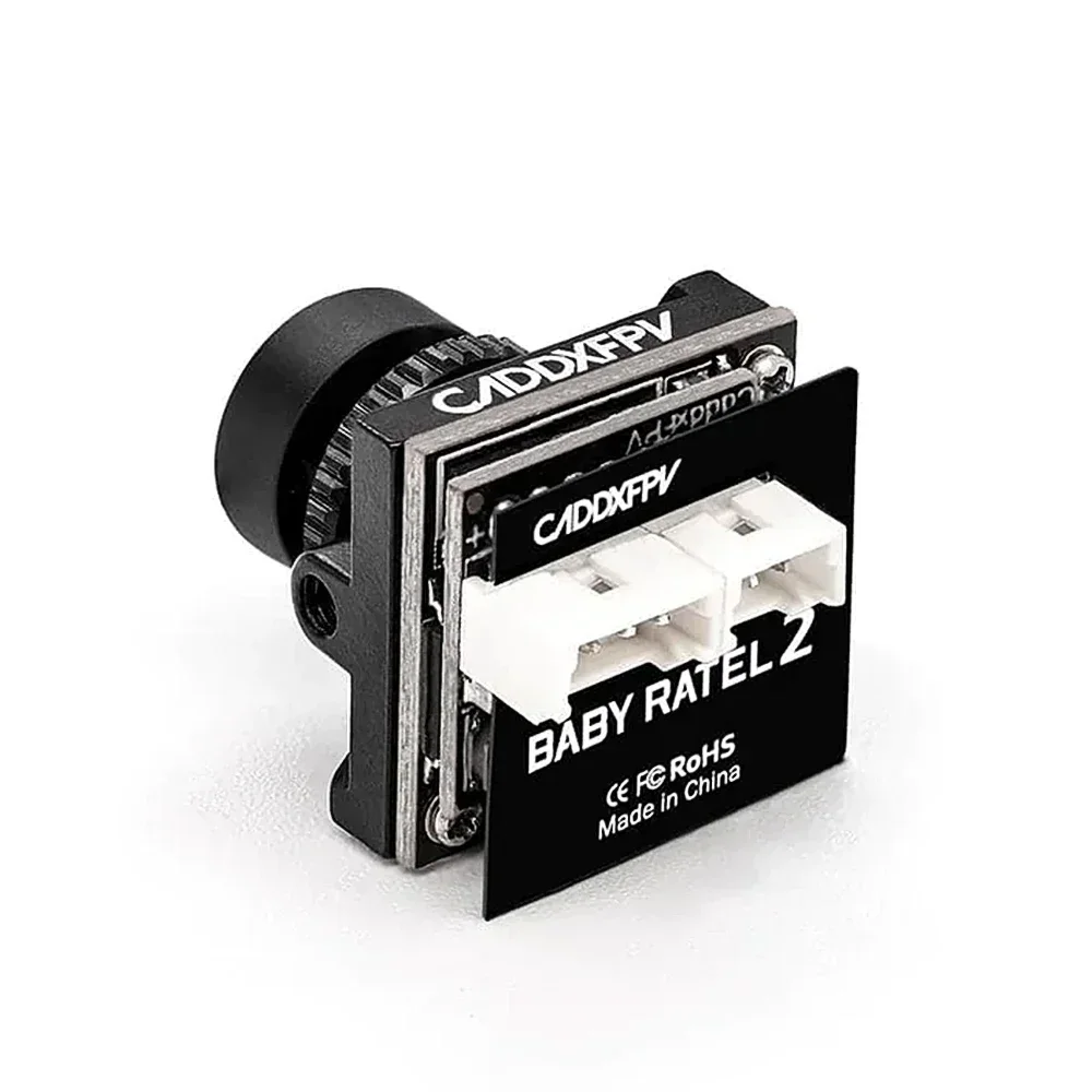 CADDX Baby Ratel2 Cámara analógica Caja de metal 1/1.8 "pulgadas Sensor de luz de estrellas Lente de 1,8 mm Super WDR 4.5-36V FOV 165 °   para drones RC FPV