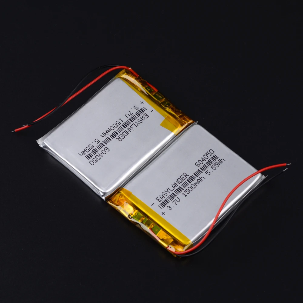 Batterie Lithium polymère, 3.7V, 1500mAh, 604050 cellules Lipo, pour jouet, MP3 MP4, GPS, haut-parleur, téléphone portable, DIY