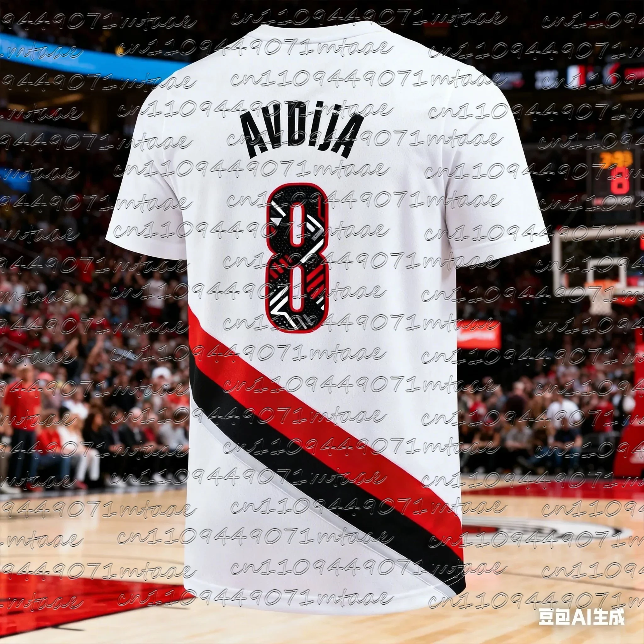 2026 Deni Avdija 3D AI Basketball T-Shirt Youth Training Quick-Dry Sportswear for Men Lightweight