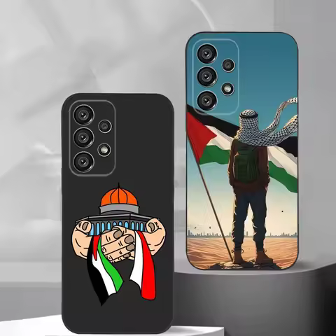 P-Palestine-es-F-Flag MAP Phone Case For Samsung S25,S24,S21,S22,S23,S30,Ultra,S20,Plus,Fe,Lite,Note,10,9,5G Black Cover