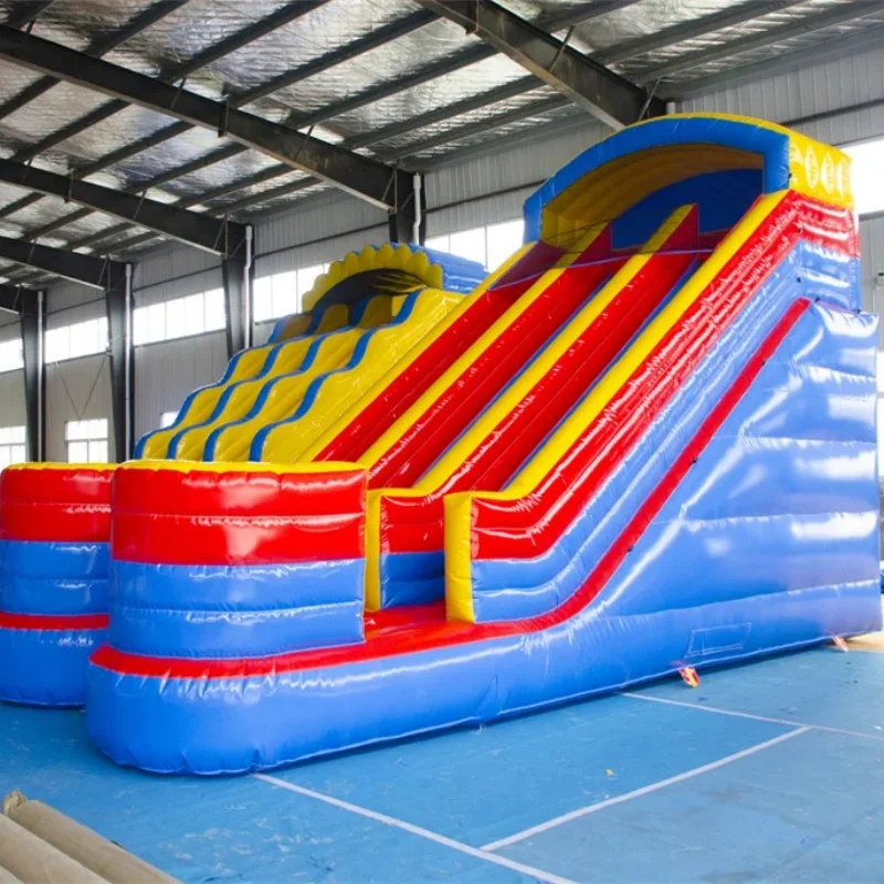 Home-used Eco-Friendly PVC Inflatable Jumping Bounce Castle Double-Track Slide Commercial Waterproof 30-Person Capacity Easy