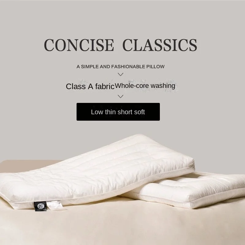 

Низкая подушка-чердак из чистого хлопка, поддержка шеи, для взрослых, студентов мужского и женского пола, одинарная, мягкая, ультратонкая, низкая, плоская, внутренняя подушка для девочек