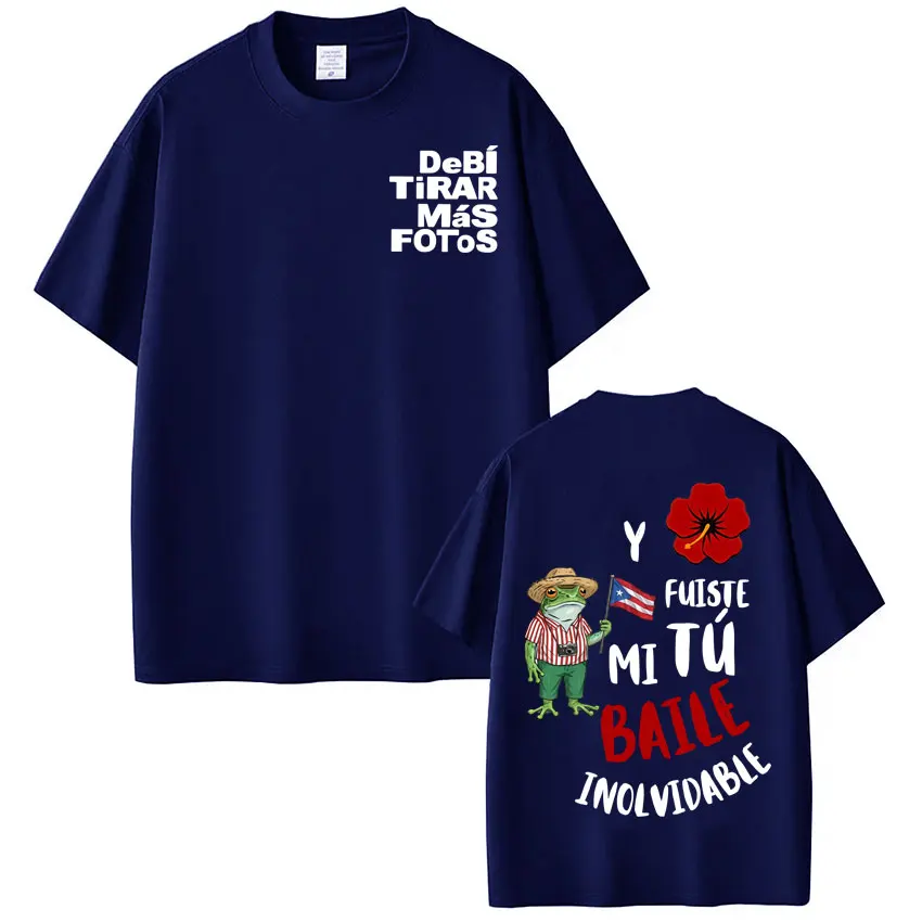 Rapper Bad Bunny Tour 2026 Graphics T-Shirt Men Women Vintage T Shirts Short-sleeved 100% Cotton Hip-hop Aesthetics T-shirts image 5