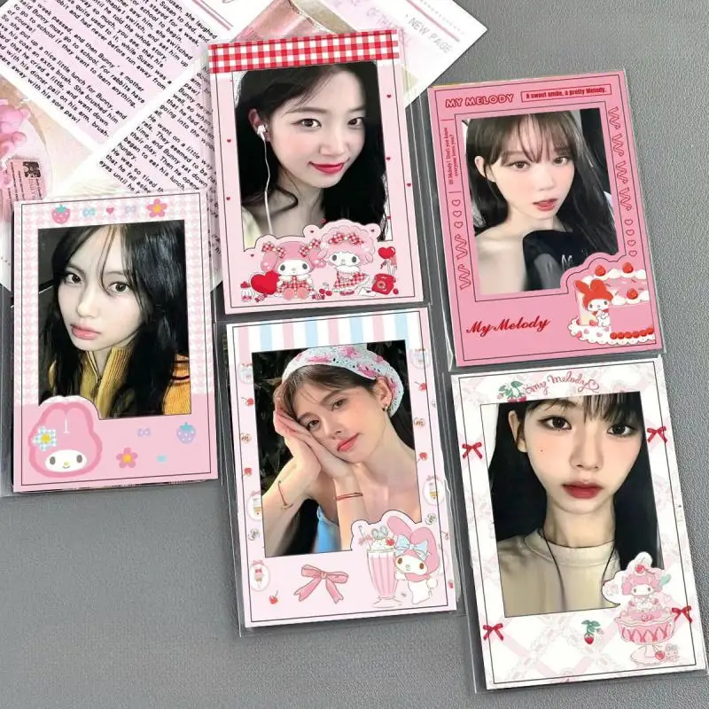 

New Sanrio Melody Mini Photo Paper Instant Camera Lace Stickers Star Small Card Border Stickers Cute Picture Decoration Gifts