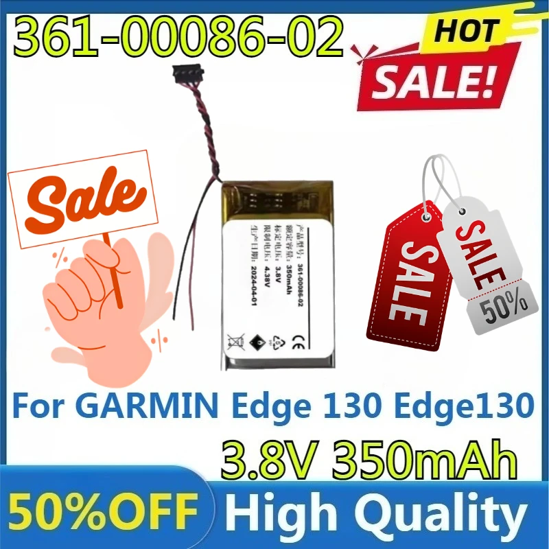 

New 361-00086-02 High Quality Replaceable 350mAh 361-00086-02 Battery for GARMIN Edge 130 Edge130 1ICP4/20/28 Batteries