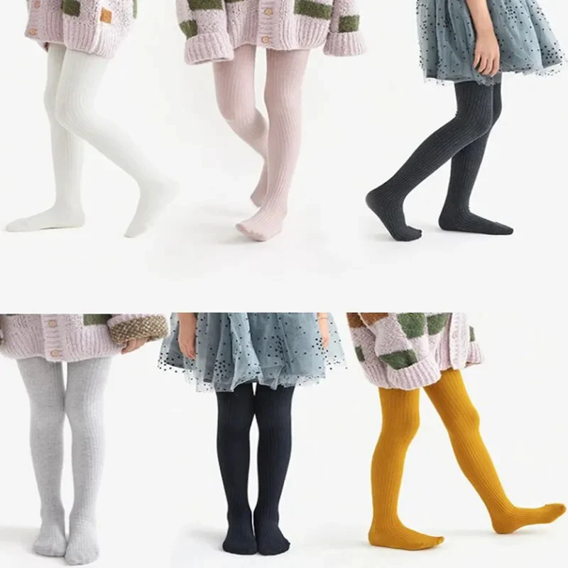 2 قطعة/المجموعة 0-9 سنوات الأطفال سراويل قطنية ربيع الخريف طفل الفتيات الأساسية بسيطة الرقص جوارب طويلة الرضع طفل محبوك الجوارب