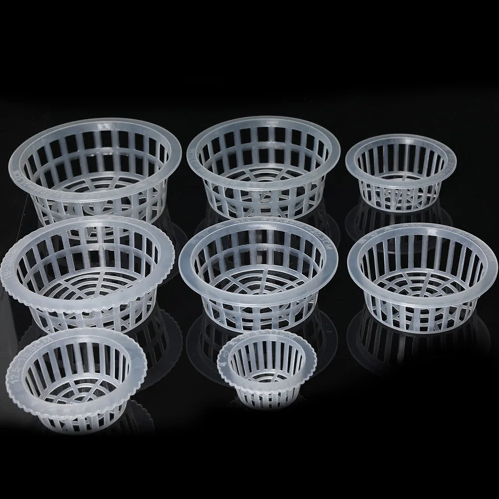 Plastic Mesh Pot Net Cloning Basket for Systems Aquaponics and Soilless Plant Growth in Vertical Farming Setups