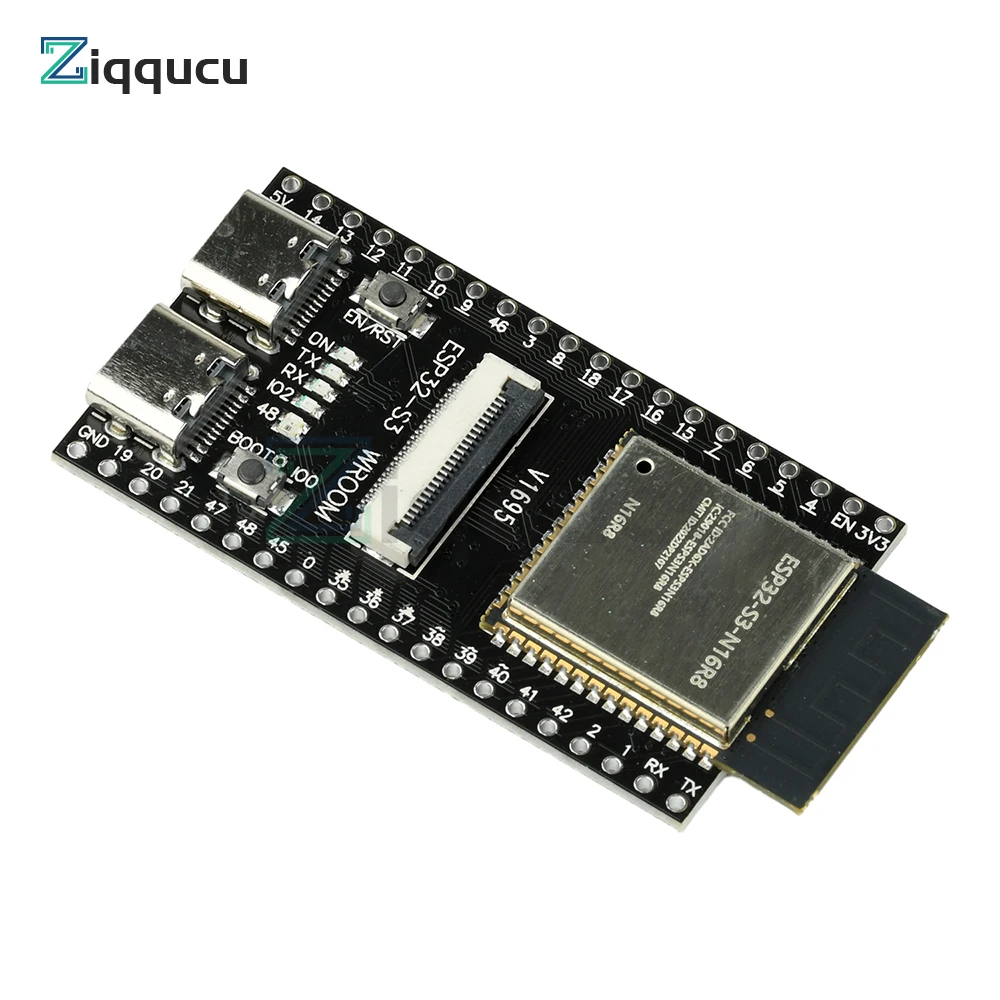 لوحة تطوير ESP32-S3-CAM - وحدة WiFi Bluetooth مع واجهة ESP32-S3-N16R8 المزدوجة من النوع C