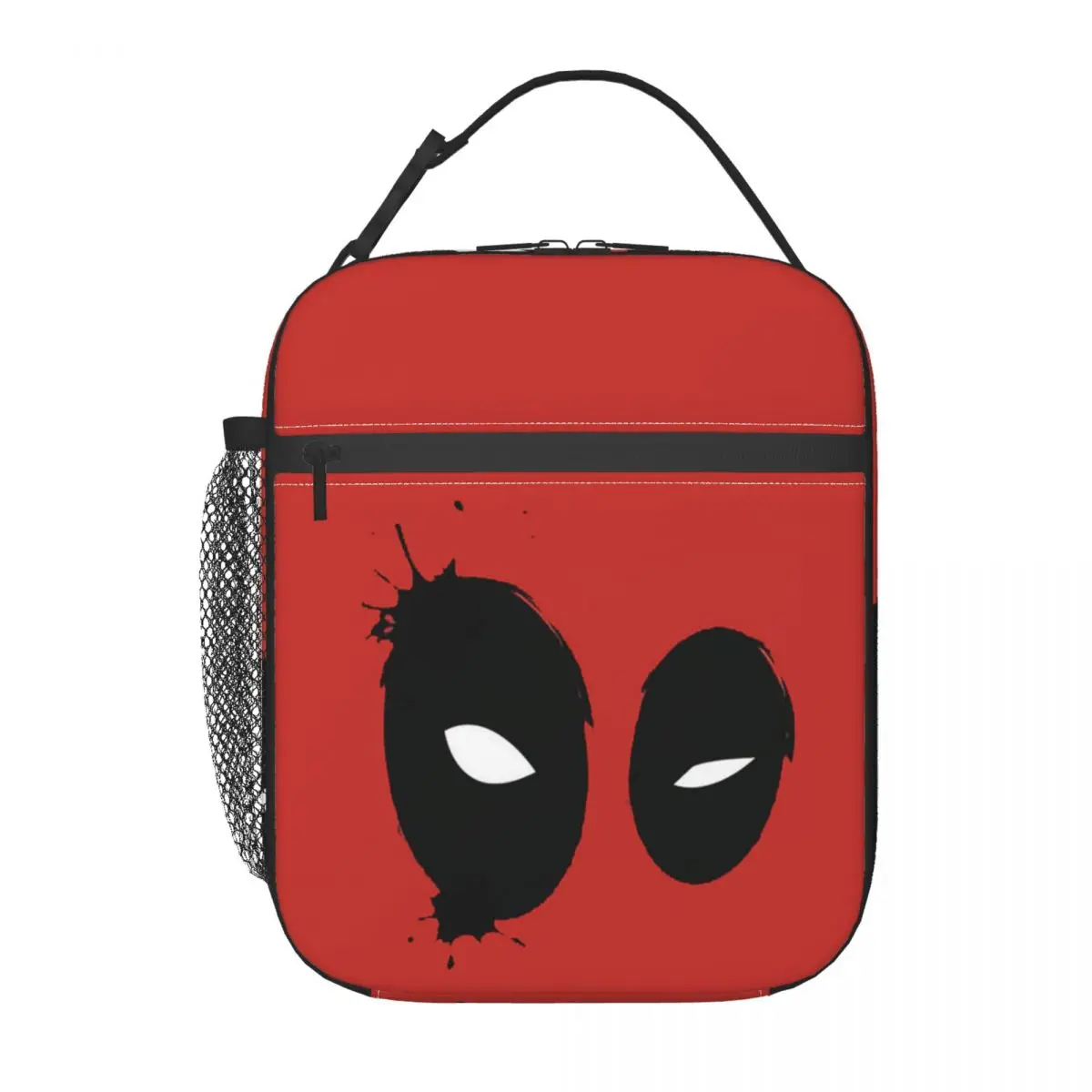 Custom Deadpool Eyes Portable Lunch Box Women Waterproof Cooler Thermal Food Insulated Lunch Bag Office Work