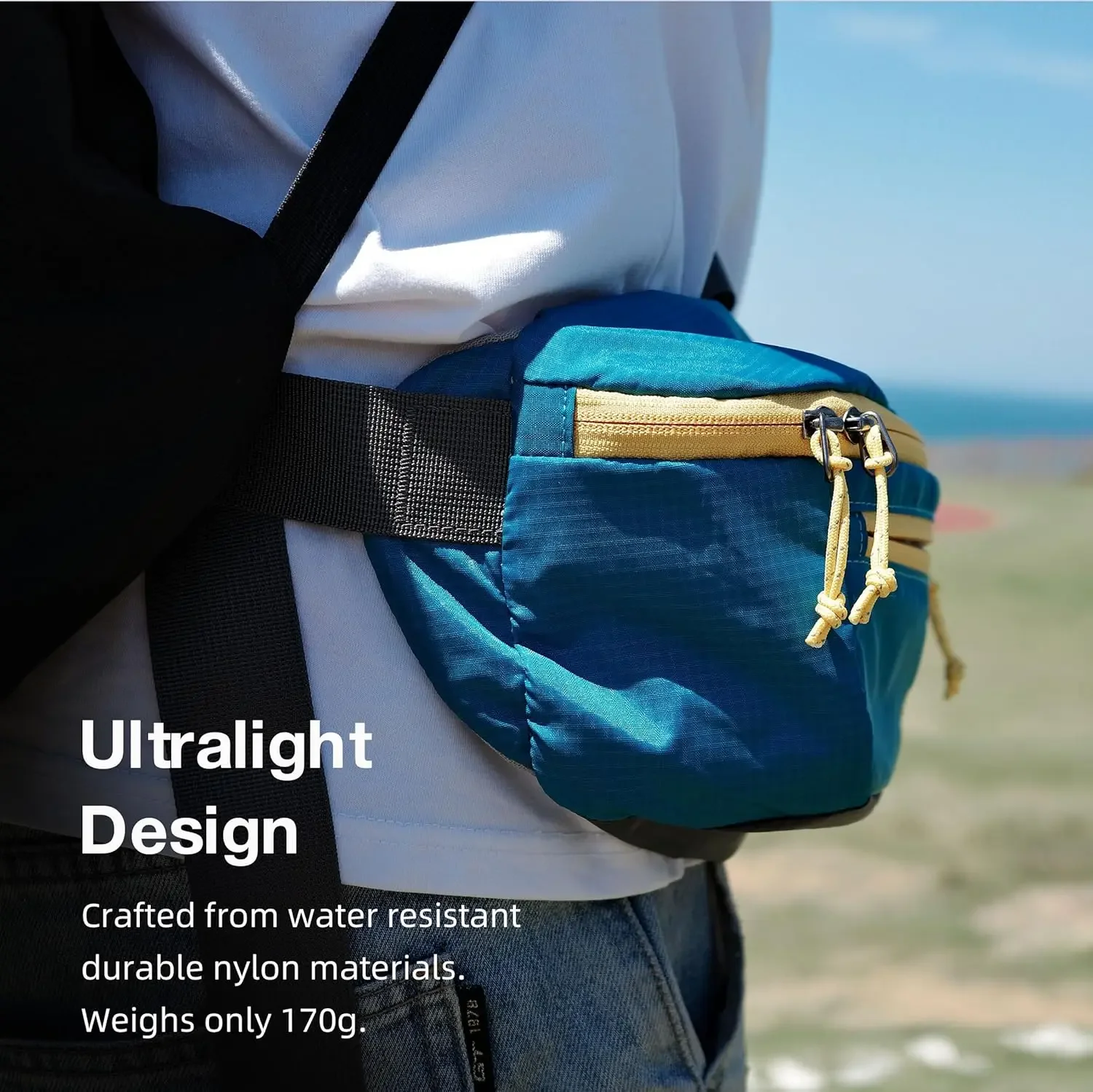 Fotografia 6: Pacote de cintura de viagem ultraleve 3L, grande pochete resistente à água para homens e mulheres.