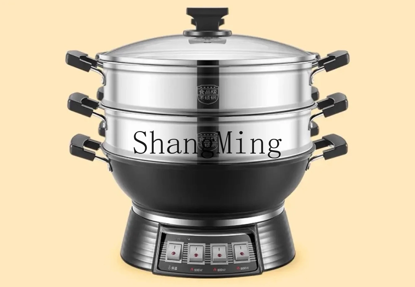 ZYY wok elettrico in ghisa non rivestito wok elettrico multifunzionale domestico integrato