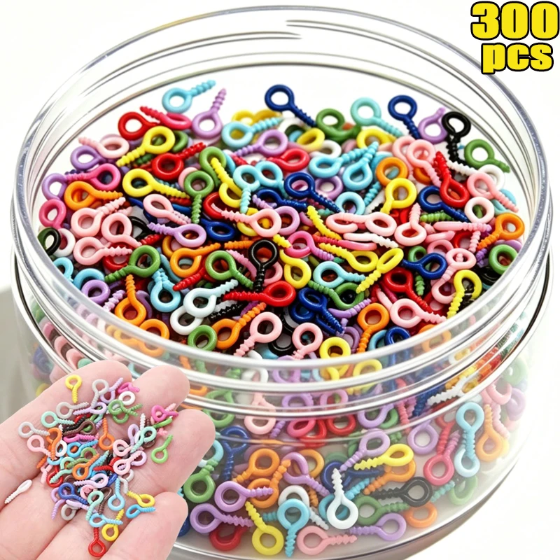 300-pecas-de-parafusos-decorados-com-efeito-olho-de-ovelha-colorido-para-diy-chaveiros-bonecas-blind-box-pingentes-e-acessorios-para-fabricacao-de-joias
