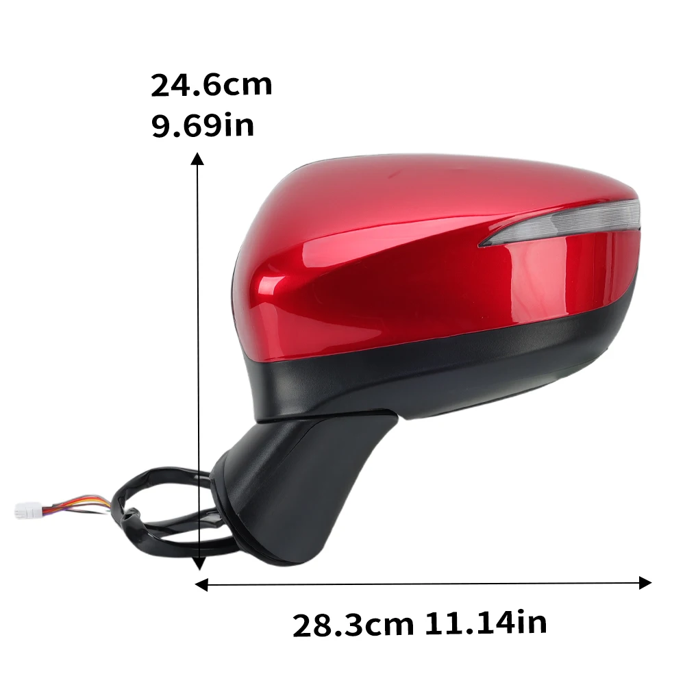 9 دبابيس مرآة الرؤية الخلفية الجمعية لمازدا CX-5 GH KE 2015 2016 2017 الطاقة للطي ساخنة العمياء الجانب مرآة اكسسوارات السيارات