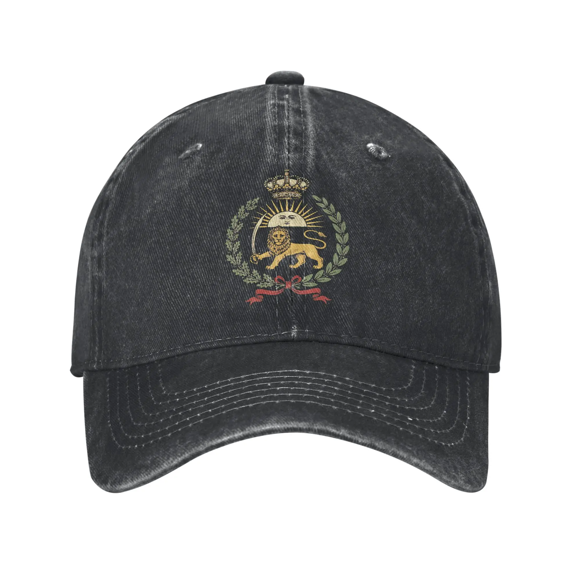 Gorra De Béisbol Con Emblema Del Sol Y León De Irán Shir O Khorshid, Bandera Iraní, Estilo Hippie, Ajustable, Lavada, Para Corre