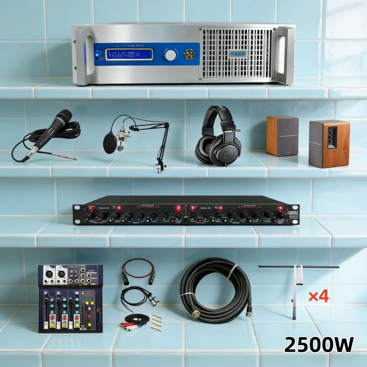 

2.5KW(2500W) FM Transmitter, ISO/CE/FCC, 100-240V, CD-Quality, for Radio Station/Church/Aviation Ground Comm, Low Noise