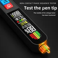 BSIDE Phase Sequence Continuity Detector, Non-Contact Induction Pen, Voltage Indicator Meter, Usb Rechargeable Battery