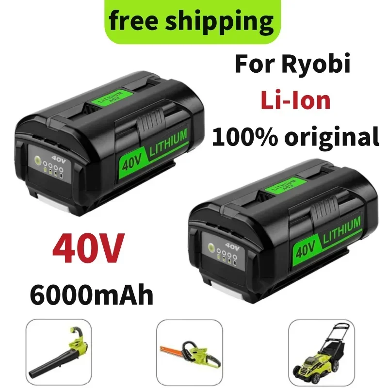 

OP40601 40V 6.0Ah lithium-ion rechargeable battery for Ryobi OP4060 OP4050 OP4030 OP4026 RY40200 OP4040 RY40430 RY40440 tool