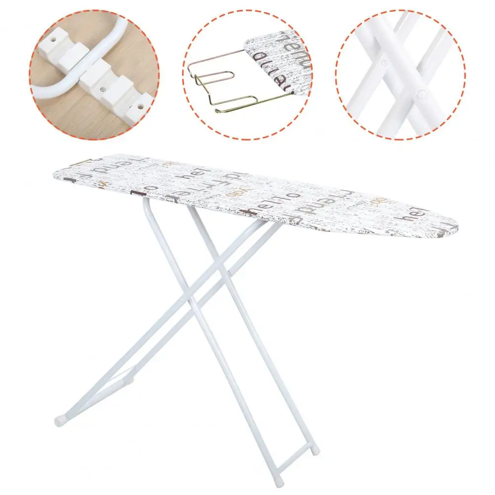 

Extended ironing board with heat-resistant cover for household use