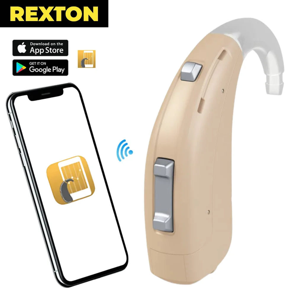 Rexton Hearing Aid 120dB Origina For Severe Deaf 8 Channels Rexton Programmable Hearing Aid for Deafness High Quality Ear Care