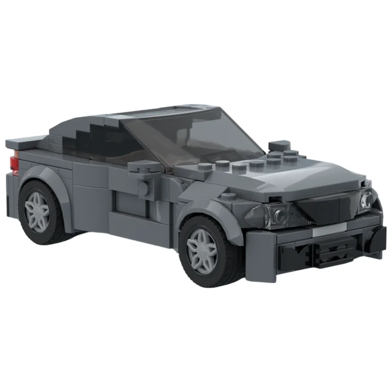 Modern Compact Luxury Coupe MOC Building Blocks Detailed Classic European Sedan Model DIY Assembly Brick Desktop Ornament