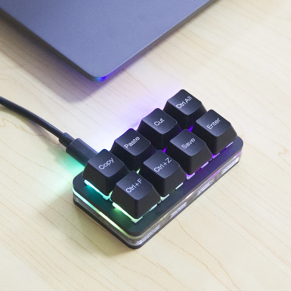 МИНИ-клавиатура, 8 клавиш, горячая клавиша, копирующая паста, клавиатура, сделай сам, программируемая макрос функция, черно-белая клавиатура с возможностью горячей замены