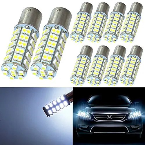 2X 1157 BAY15D P21/5W 7528 2057 2357 1016 1210-68SMD LED Bulbs Light Super Bright Turn Signal Brake Backup Reverse Camper RV