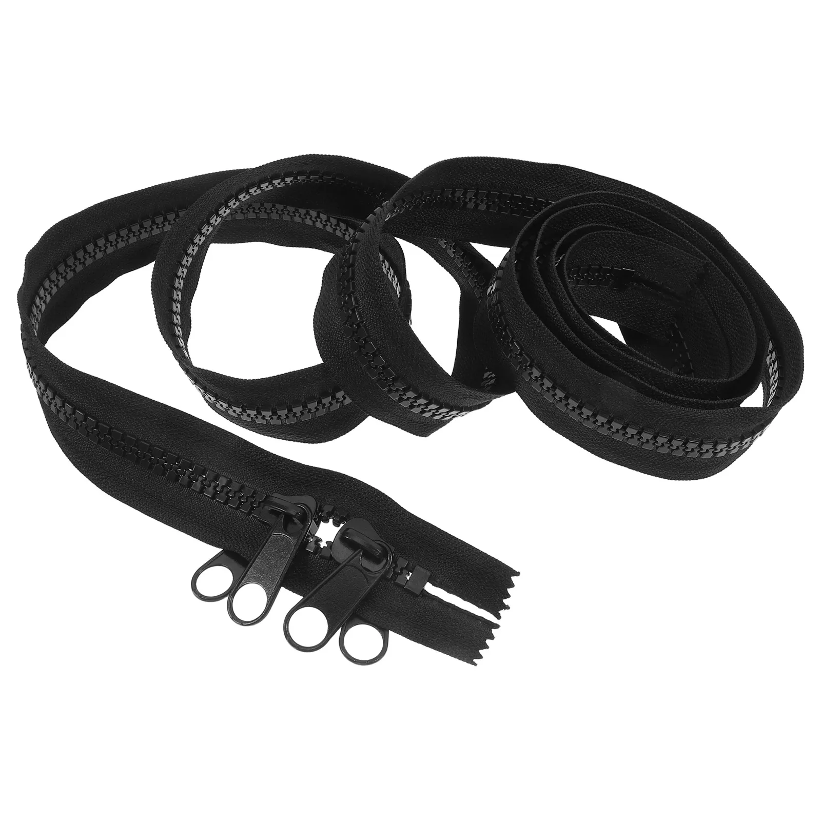 

2 Meters Oversized Heavy Duty Double Tab Nylon Zipper For Tent Canvas Boat Covers Outdoor Fabrics Camping Sailing Large Scale