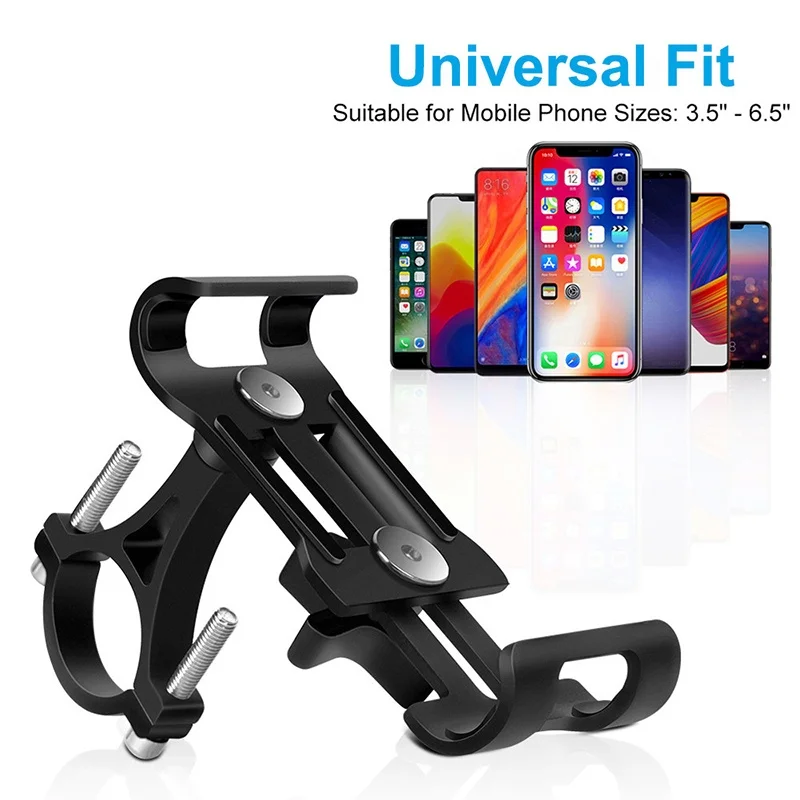

Aluminum Alloy Motorcycle Bike Phone Holder Universal Adjustable Bicycle Phone Stand Metal Anti-slip Bracket For iPhone Xiaomi