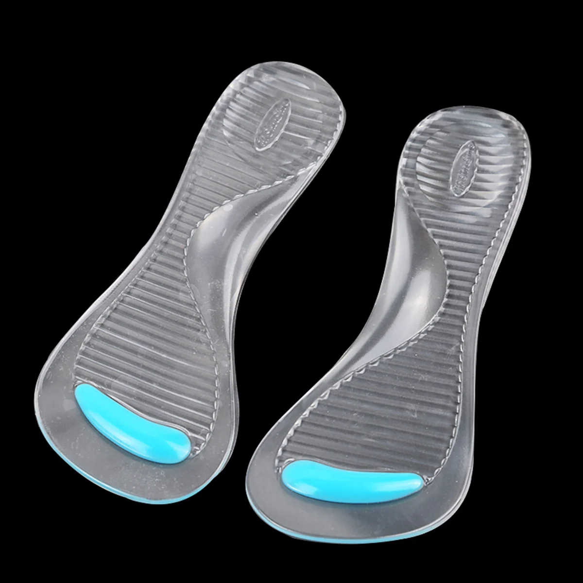 

1Pair High Heel Shoes Pad Women Gel Massage Arch Support Insoles Blue White Soft Padded Gel Shoe Insert Relieves Pain Prevents