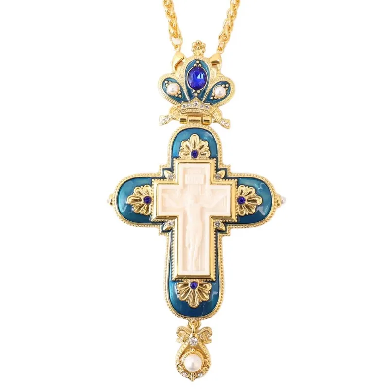 zd023-enamel-custom-color-alloy-church-sternum-cross-necklace-with-jesus-icon-for-the-ascension-of-the-priest's-father