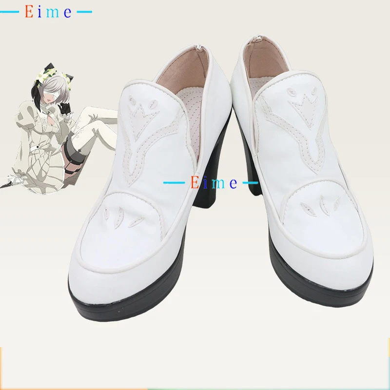 

YoRHa обувь для косплея, обувь из искусственной кожи на высоком каблуке, карнавальные ботинки на Хэллоуин, реквизит для косплея, аксессуары на заказ