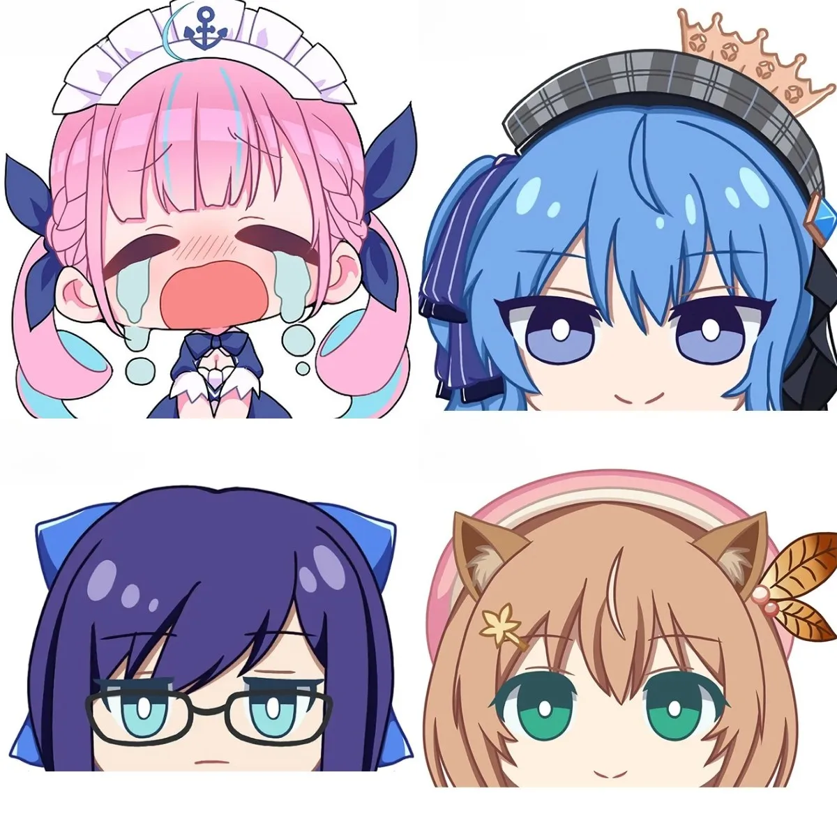 

Car Stickers for Hololive Nakiri Ayame Peeker Windows Motorcycle Accessoires Decal Anime RV JDM Waterproof Reflective stickers