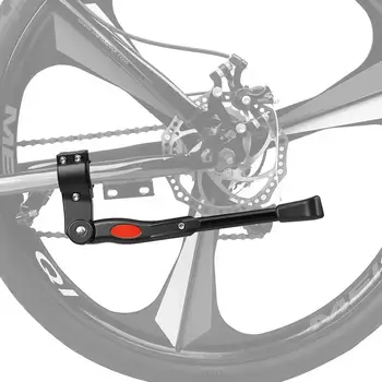 Béquille de vélo de route/VTT en aluminium, réglable, compatible avec les tailles 24/26/27,5/29/700C, support latéral arrière pour VTT. 10 best sales Béquille - №1