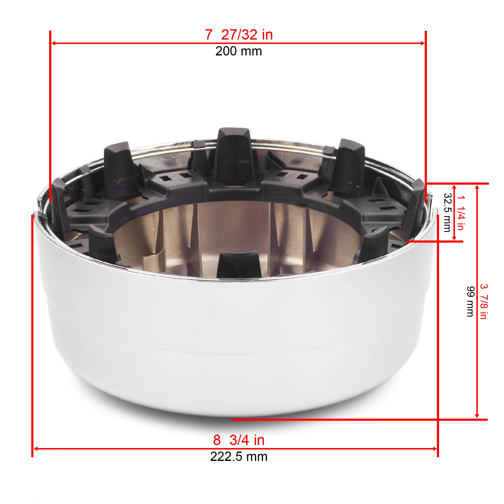 DewFlew 1/4Pcs OD 222.5mm(8.76in)  ID 200mm(7.87