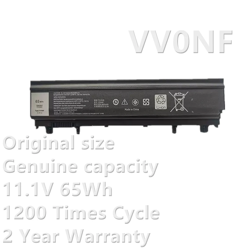 CSBD VV0NF Laptop Battery 65Wh 11.1V Replacement for Dell Latitude E5440 E5540 312-1324 451-BBJB
